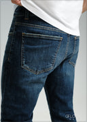 Dark Wash Slim Fit Ripped Jean - Long Length - 121125