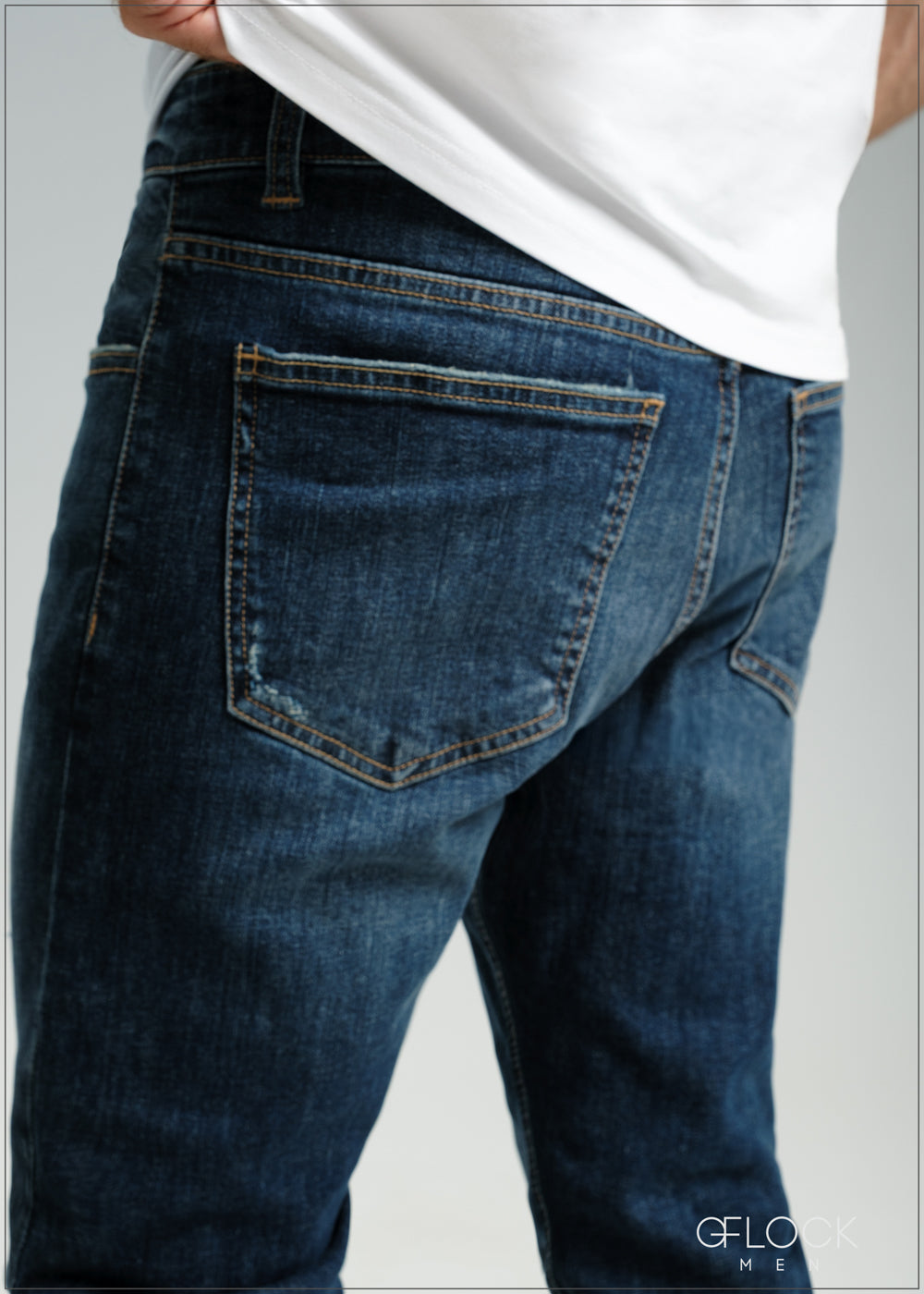 Dark Wash Slim Fit Ripped Jean - Long Length - 121125