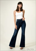Dark Blue Bootcut Jeans - Short Length - 030626