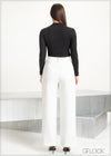 High Waist Pant With Pleats - Long Length - 200125