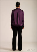 Long Sleeve Satin Shirt - 261026