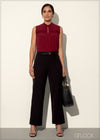 Sleeveless Top With Frill Detail - 120224