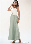 Pleated Maxi Skirt - 090426
