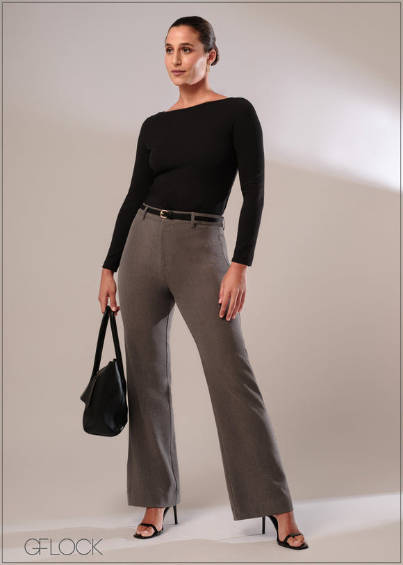 High Waisted Straight Leg Pant - 01 - 271023 