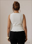 Polka Dot Smocked Top - 280926