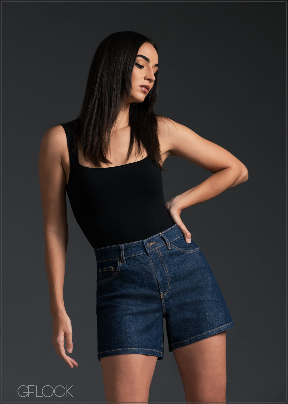 High Rise Denim Short - 170825