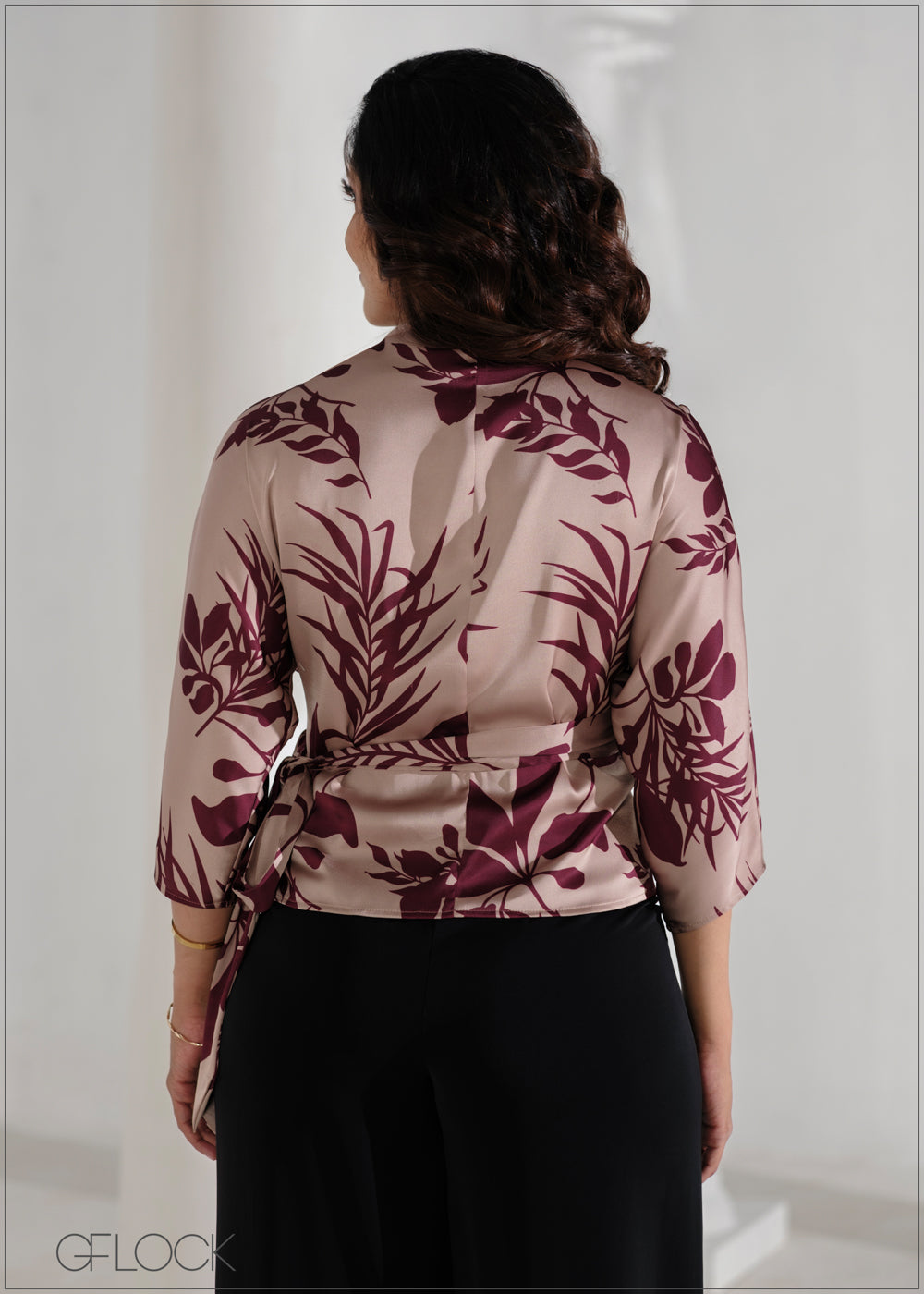 Front Knot Detailed Wrap Top - 090625