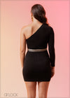 One Shoulder Mini Dress - 120225