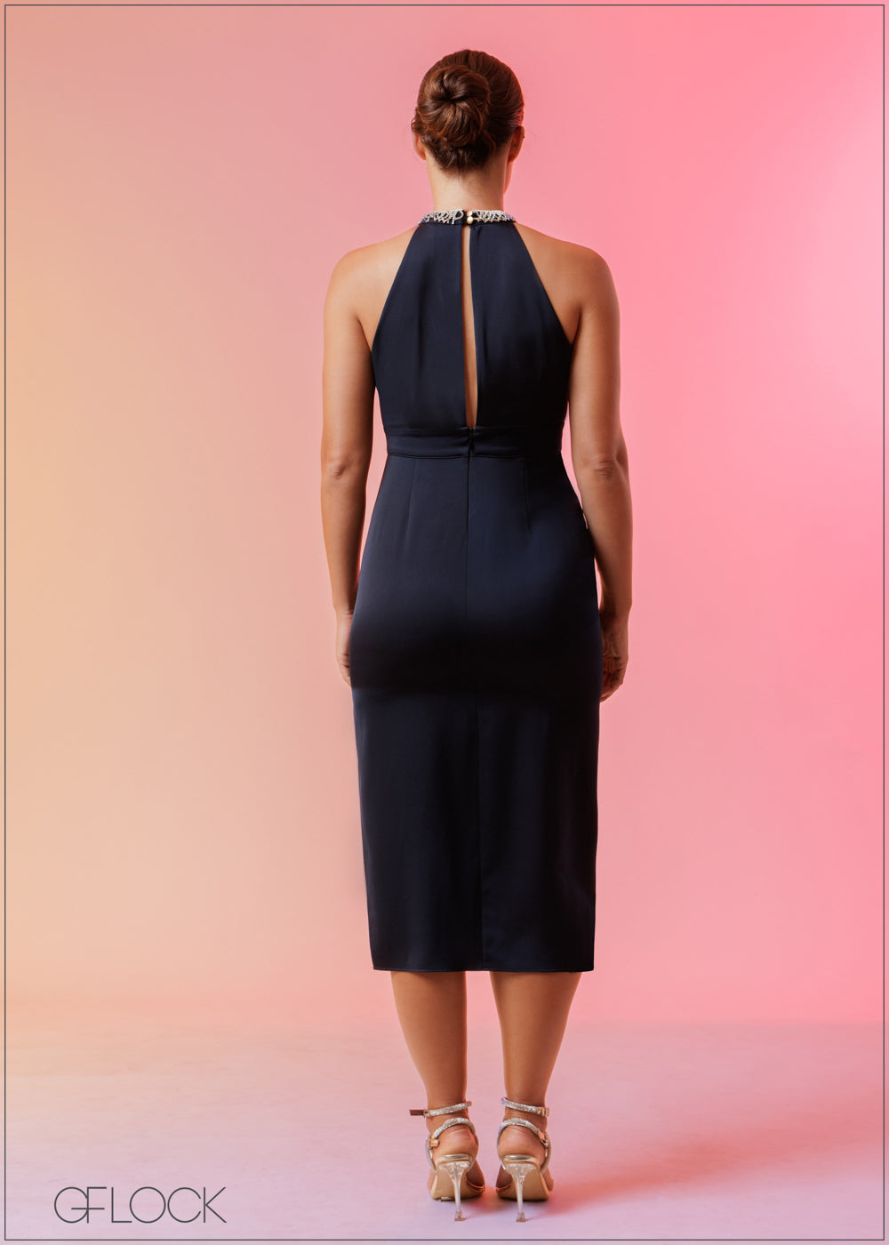 High Neck Detail Dress - 120225