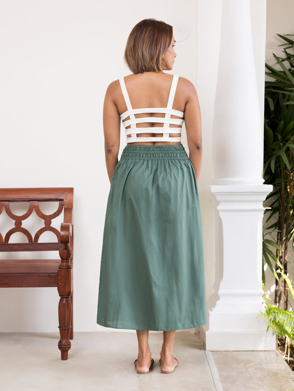 Elastic Detailed Skirt - 230525