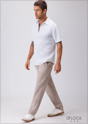 Normal Collar Short Sleeve Shirt - 110326M