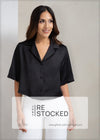 Lapel Collared Button Down Top - 310524