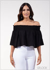 Printed Off Shoulder Top - 090623