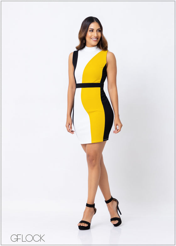 Color Block Mini Dress - 230123