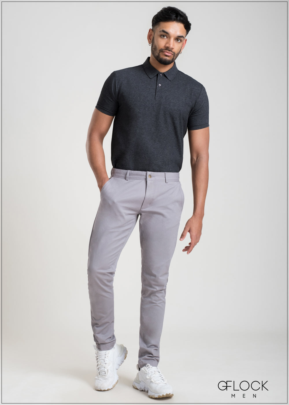 Grey Essential Polo Shirt  Matalan