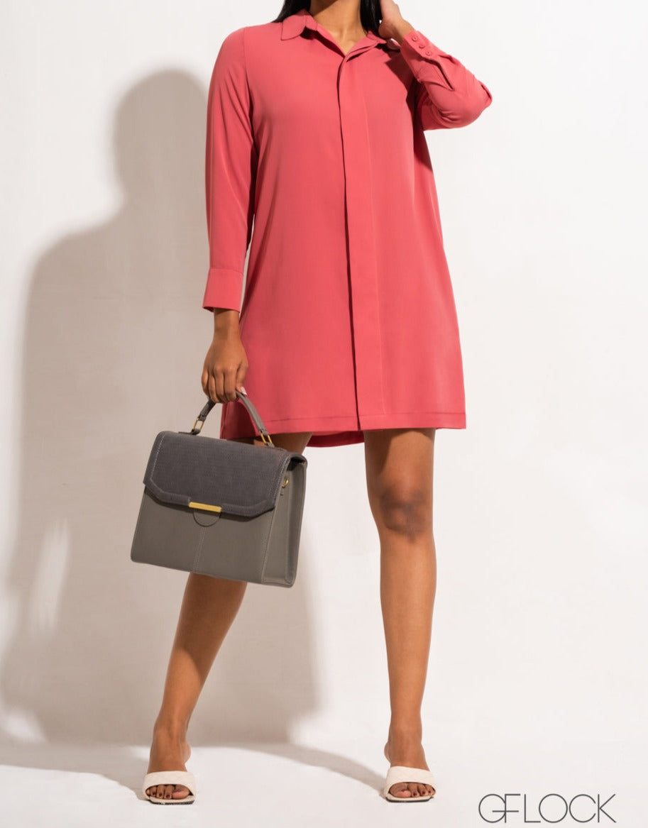 Long Sleeve Shirt Dress - 241022