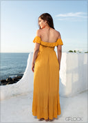 Shirred Off Shoulder Dress - COC1221