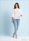 Tiered Detailed Flared Top - 160123