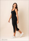 Split Hem Tank Dress - 040123