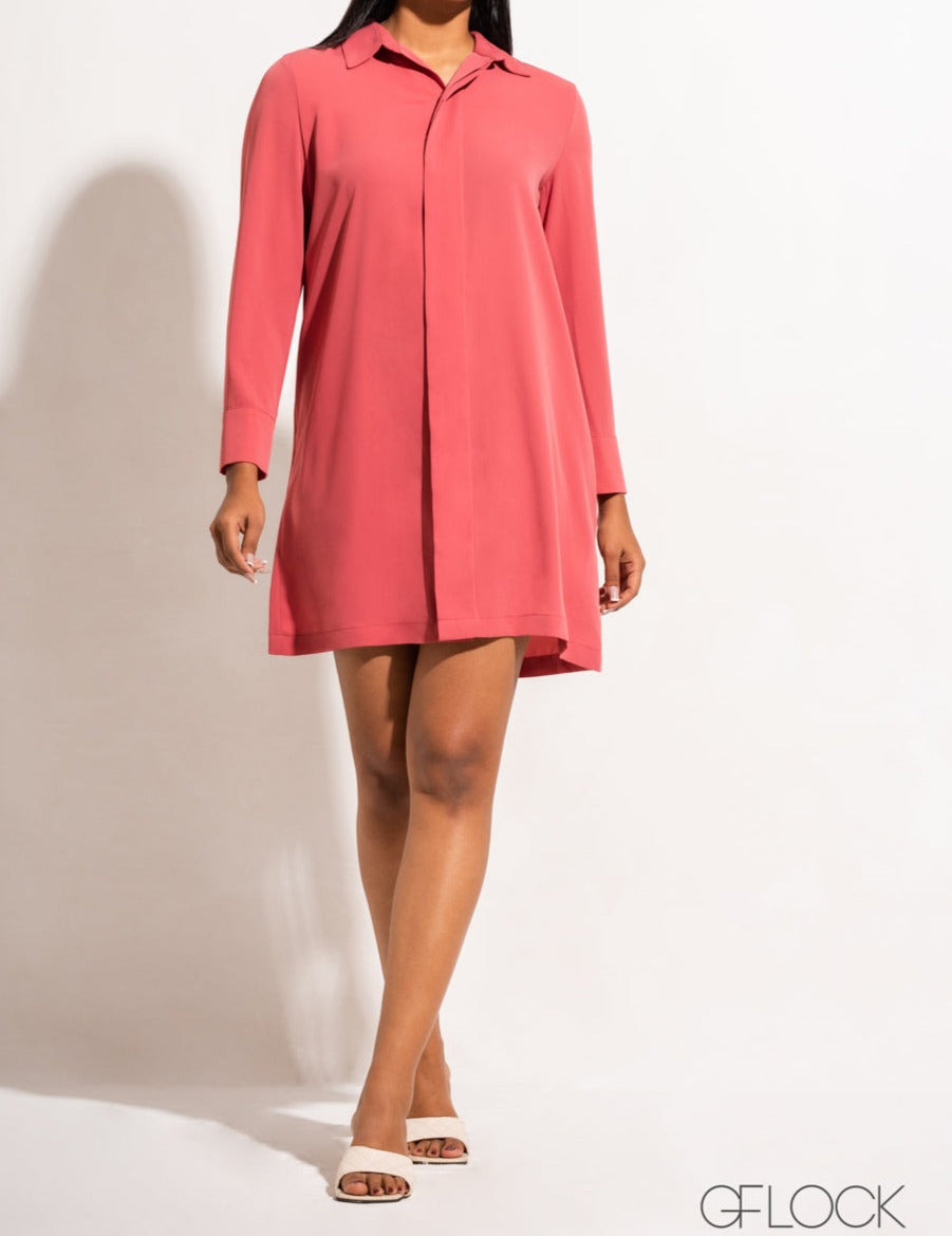 Long Sleeve Shirt Dress - 241022