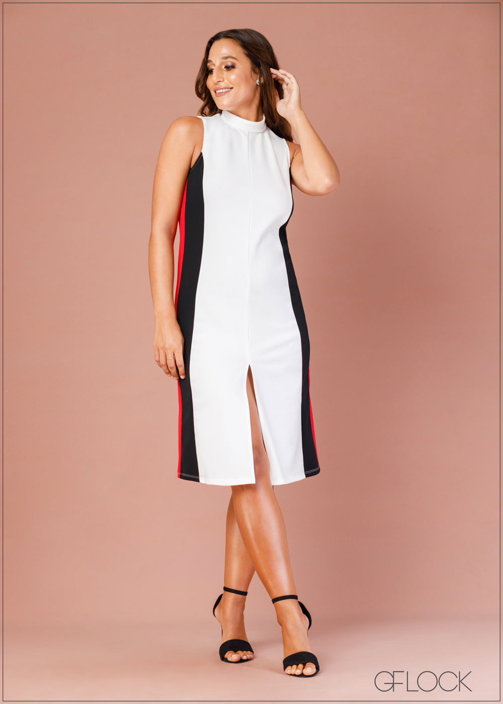 Front Slit Midi Dress - 071222