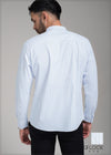 Printed Chinese Collar Long Sleeve Shirt - 090423