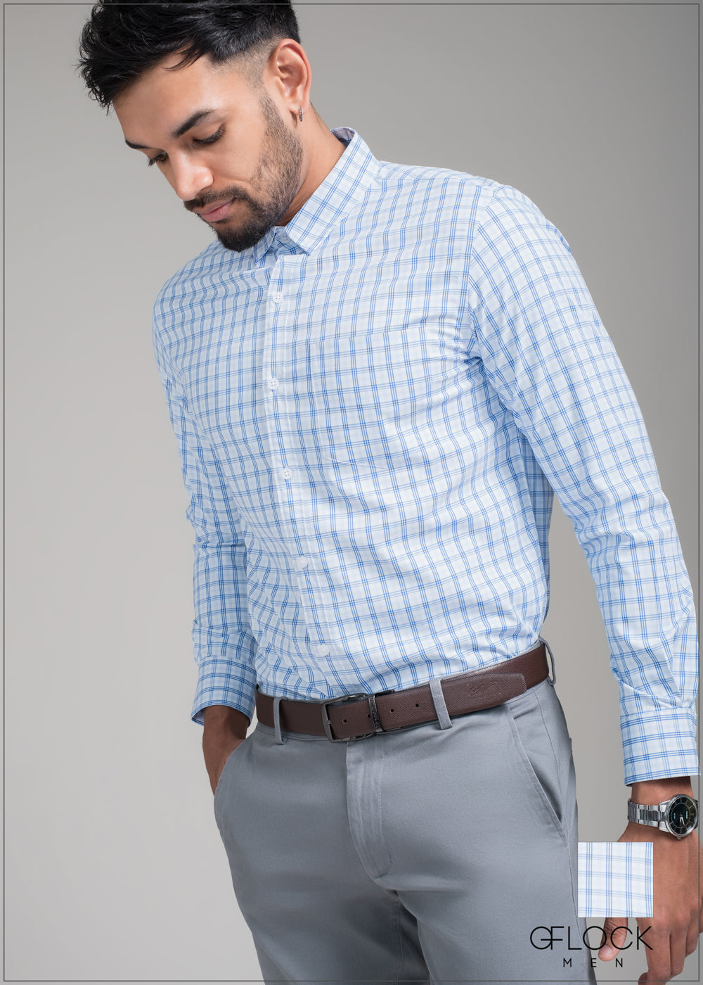 Normal Collar Long Sleeve Shirt - 090423 - 04