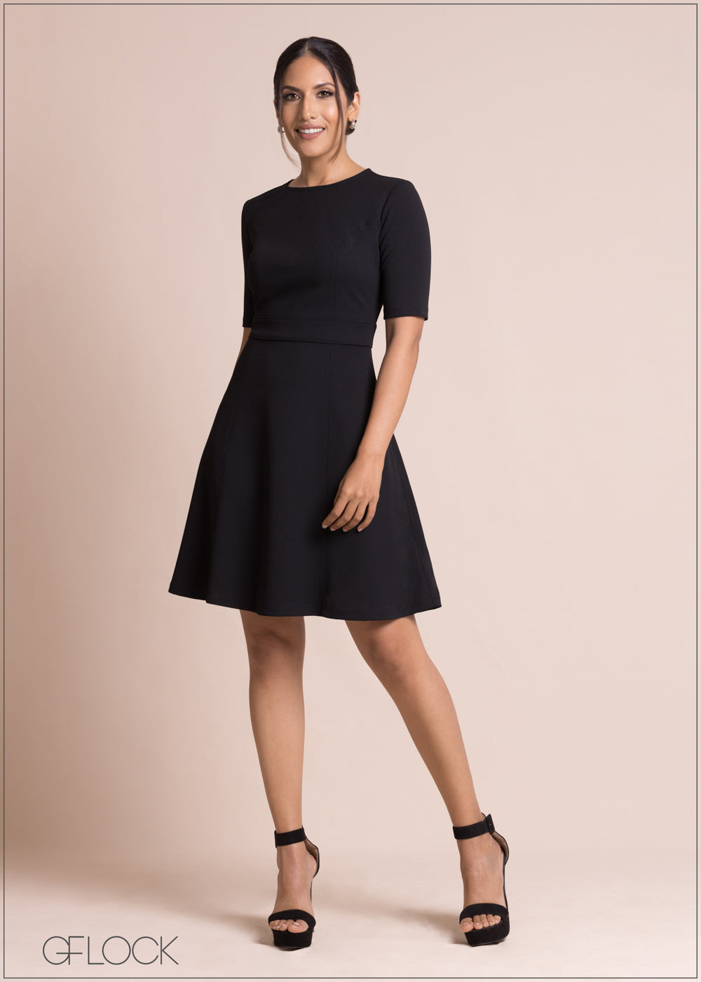 A-Line Dress With Seam Detail - 100423