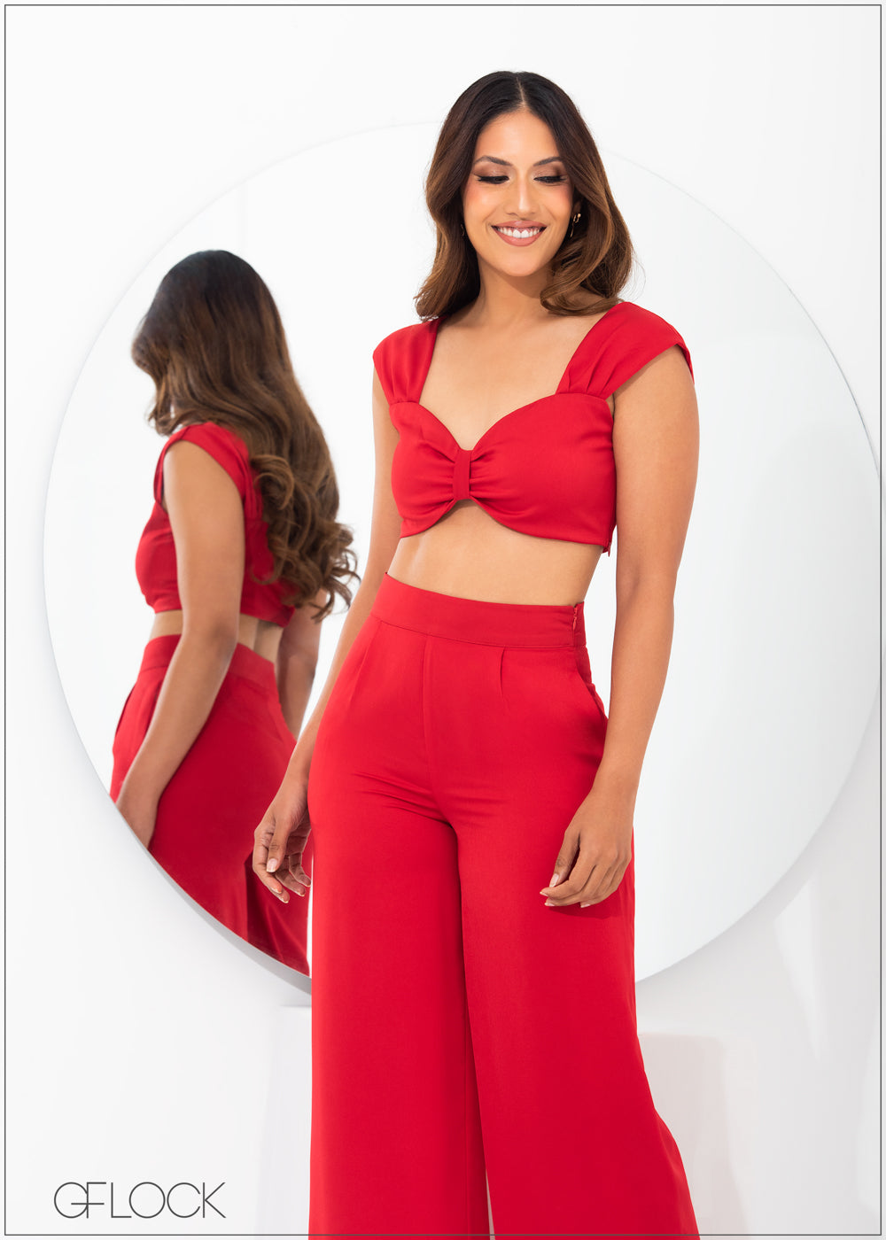 High Waisted Pleat Detailed Pant - 261222