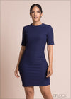 Short Sleeve Basic Dress - 100423