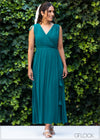 Drawstring Shoulder Dress w/braided Belt - CA1014