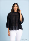 Tiered Detailed Flared Top - 160123