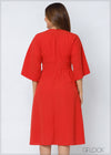 Front Tie Up Detail Dress - 2208