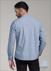 Printed Chinese Collar Long Sleeve Shirt - 090423 - 02