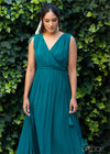 Drawstring Shoulder Dress w/braided Belt - CA1014