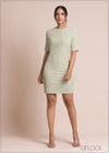 Short Sleeve Basic Dress - 100423