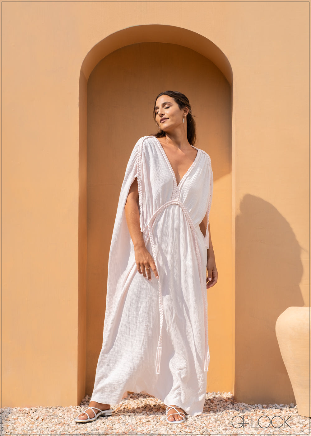 Draped Braid Detail Kaftan - 230123