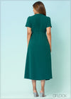 Short Sleeved Wrap Dress - 2608