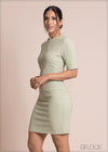 Short Sleeve Basic Dress - 100423