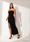 Side Slit Detail Tube Dress - 0606