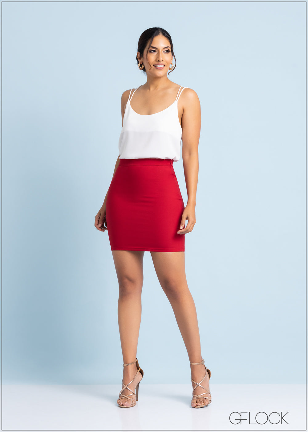 High Waisted Mini Skirt 160123 - Main Image