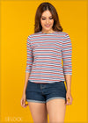 Striped Knit Top - GFLOCK.LK