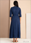 Linen Shirt Dress - 0108