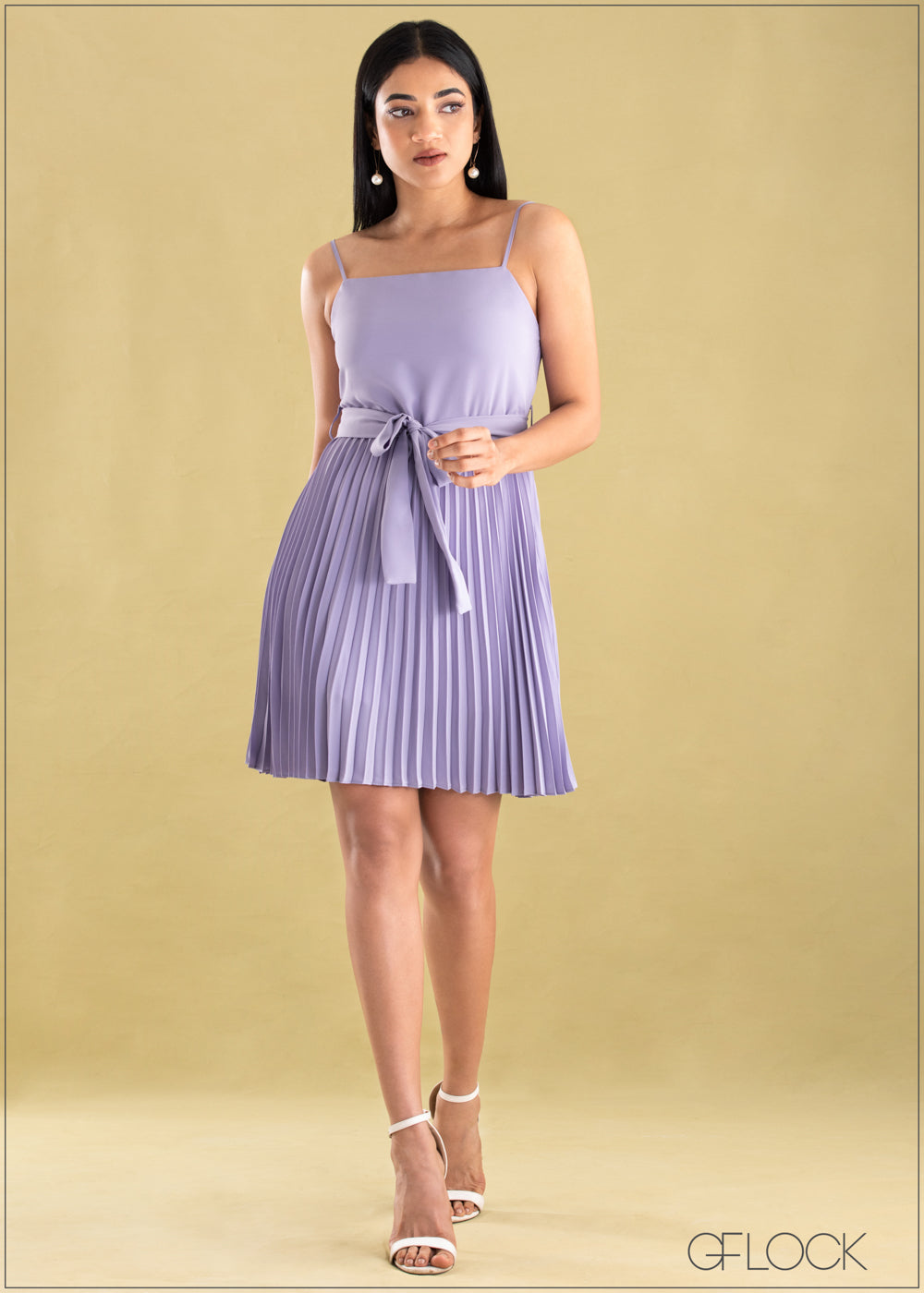 Pleated Mini Dress - 0206