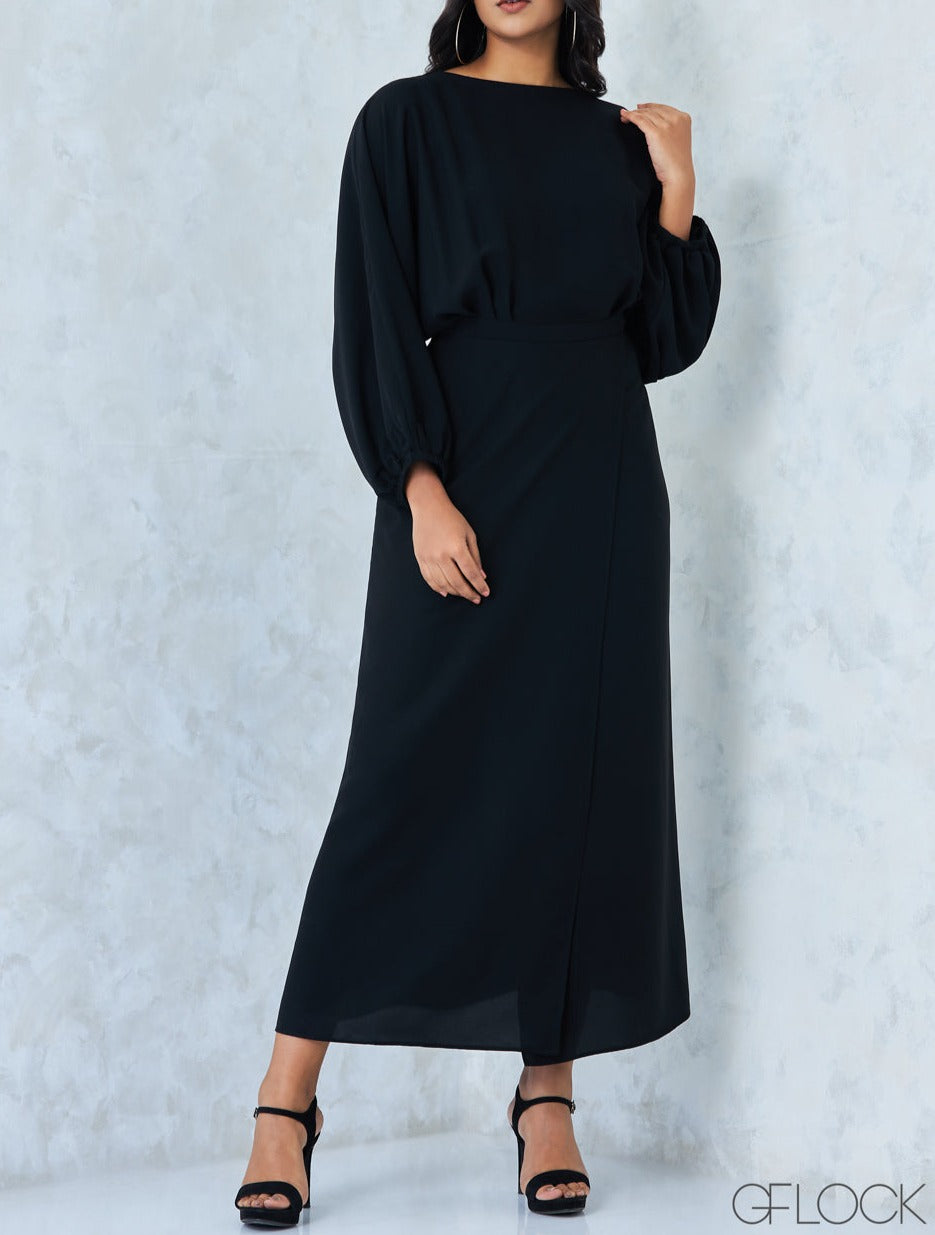 Back Cut Open Detail Dress - 2507