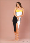 Color Block Bodycon Dress - 071222