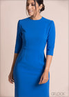 Puff Sleeve Midi Dress - 100423