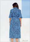 Zebra Print Shirt Dress - 280323