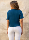 Ruched Detail T-Shirt - 0804