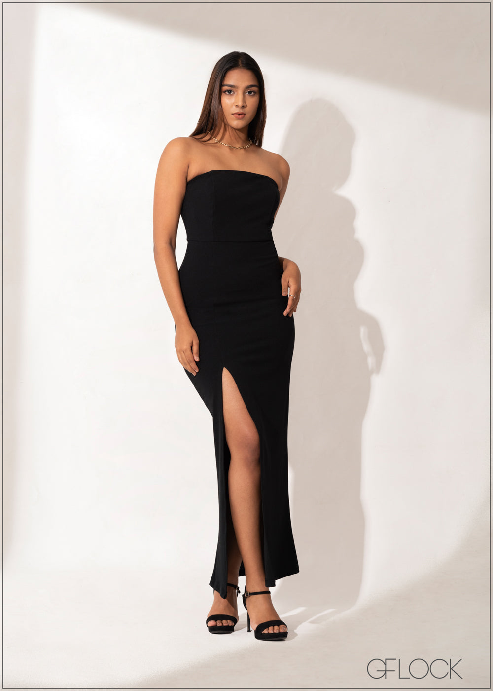 Side Slit Detail Tube Dress - 0606